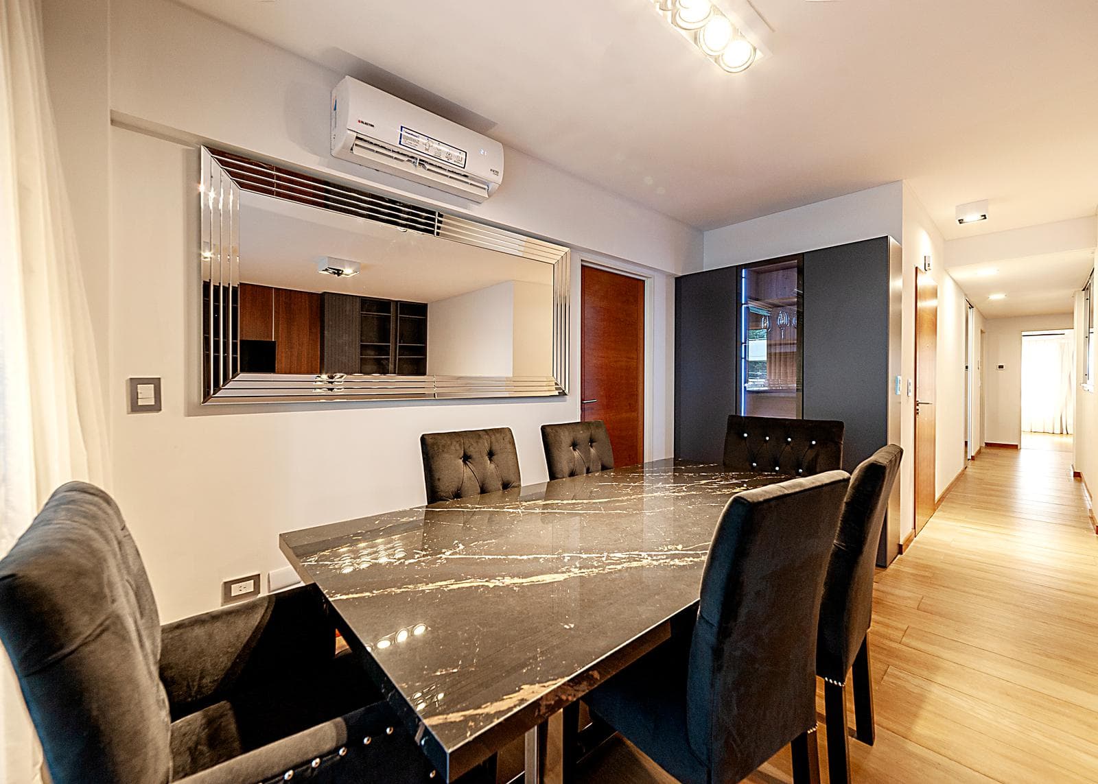 4-room apartment for sale in Belgrano, with a garage and a terrace balcony with a grill.