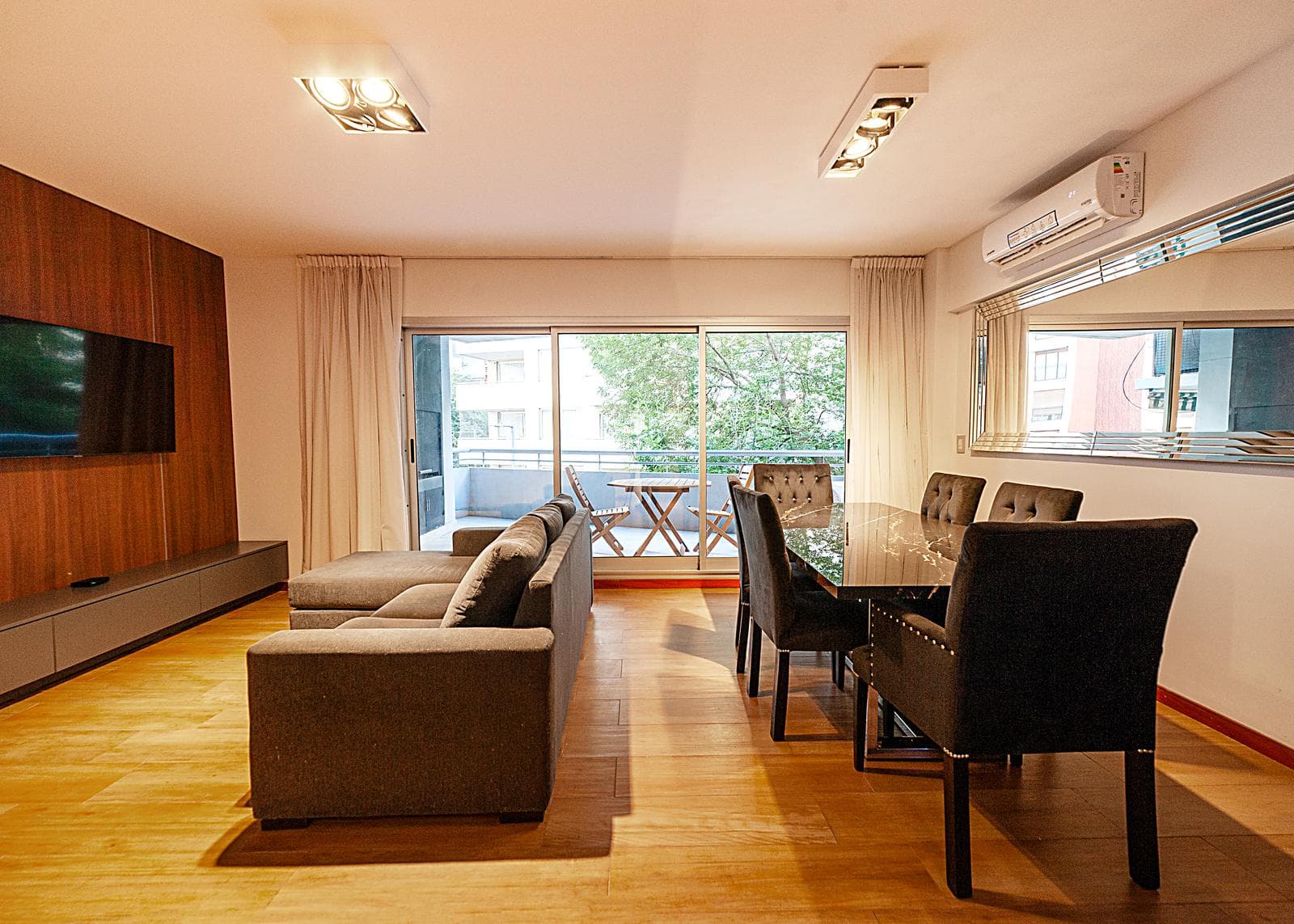 4-room apartment for sale in Belgrano, with a garage and a terrace balcony with a grill.