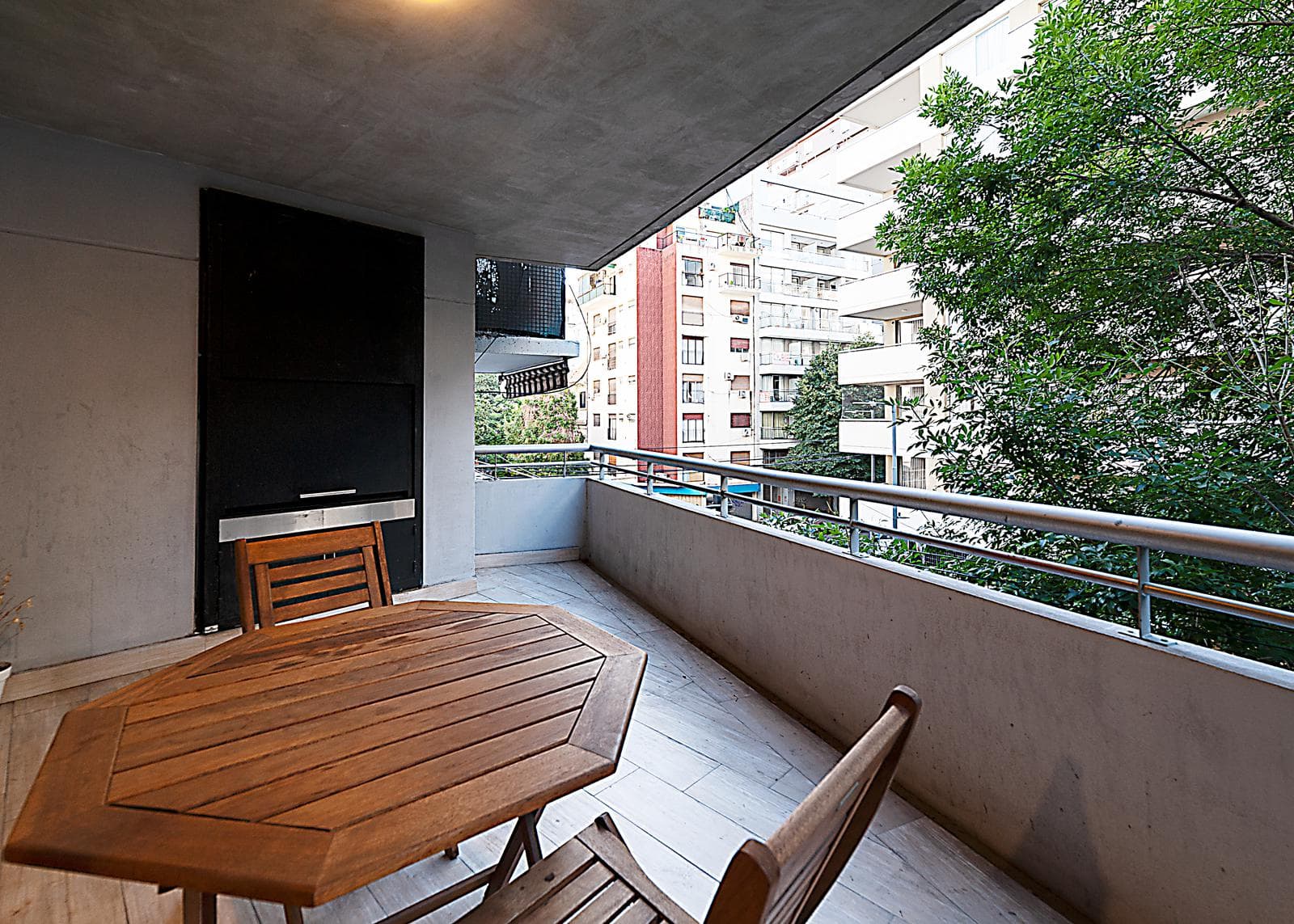 4-room apartment for sale in Belgrano, with a garage and a terrace balcony with a grill.
