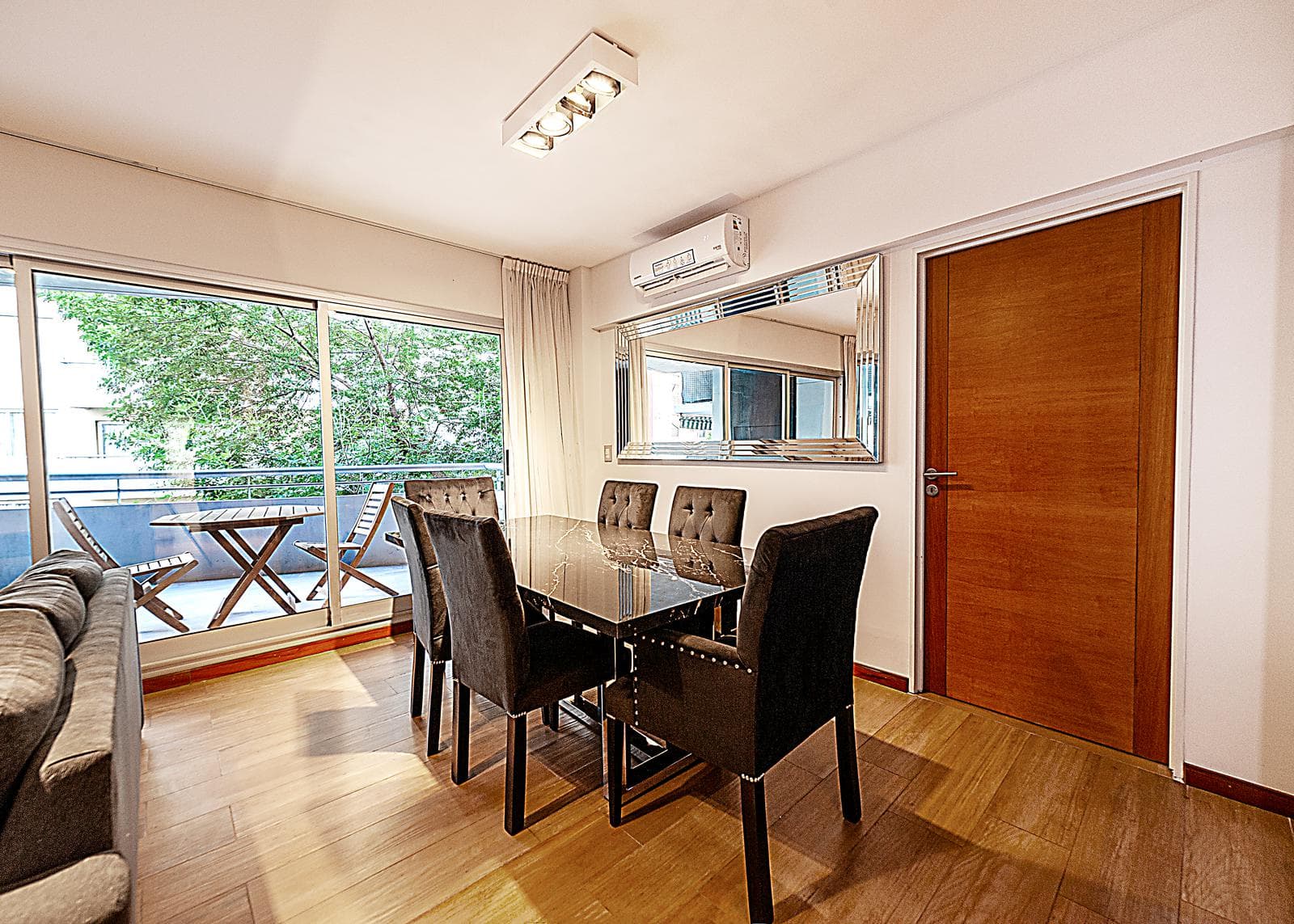 4-room apartment for sale in Belgrano, with a garage and a terrace balcony with a grill.
