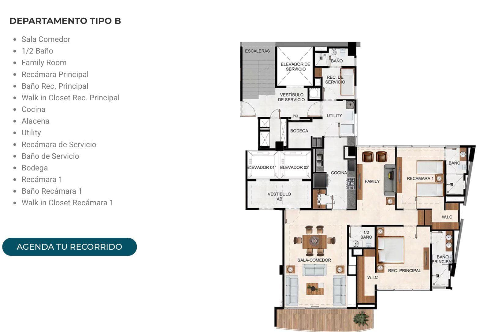 Apartment for Sale at Bosque Real, 215 m², 4th Floor
