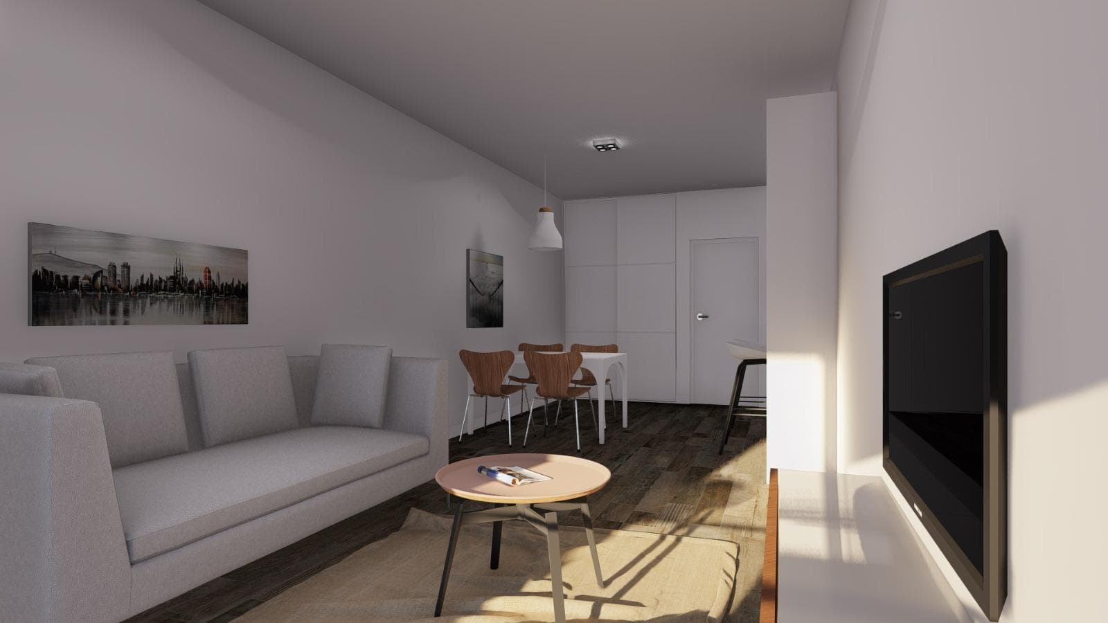 Two-room apartment with a terrace and barbecue