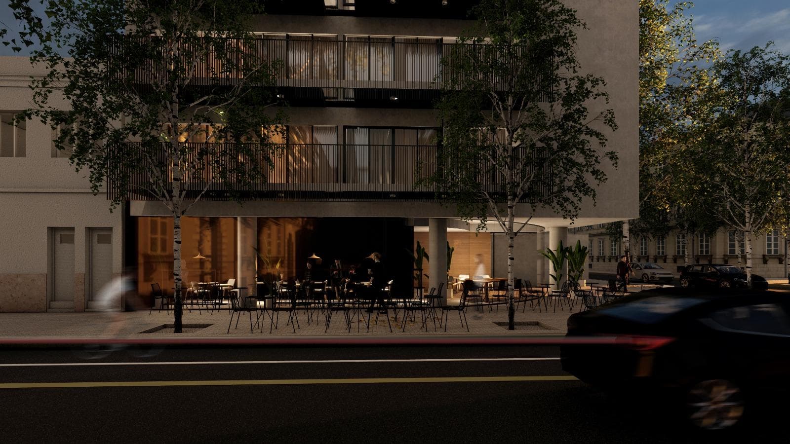 Two-room apartment with a terrace and barbecue