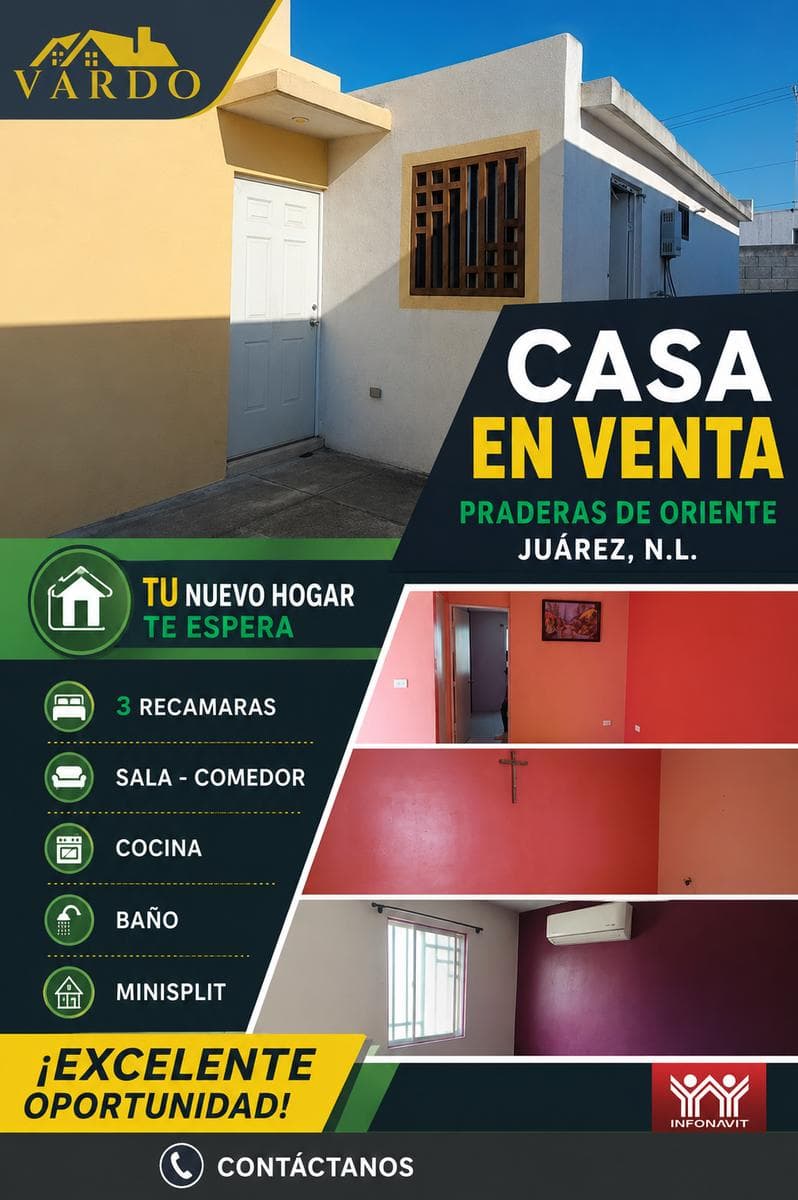 House for Sale. Praderas de Oriente in Juárez, Nuevo León