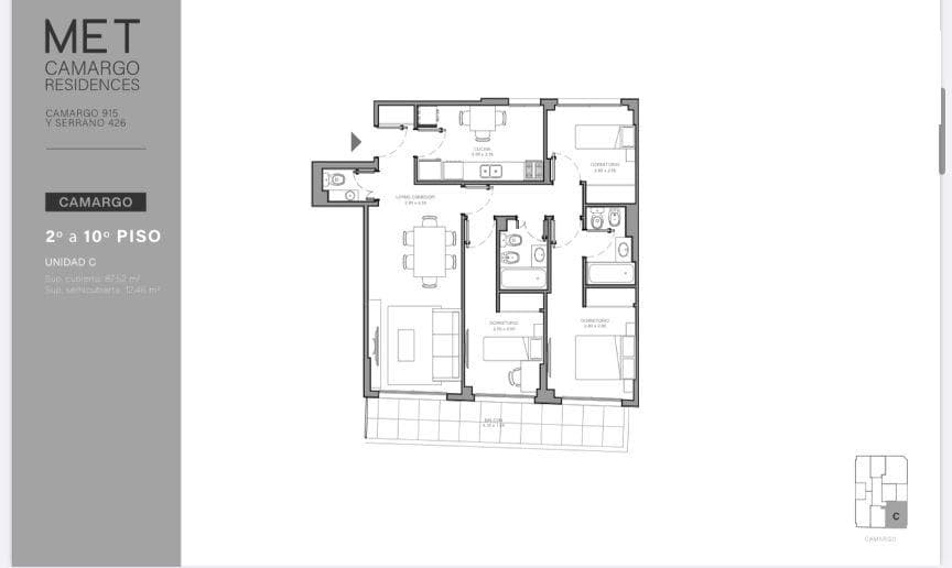 4-room apartment in Almagro
