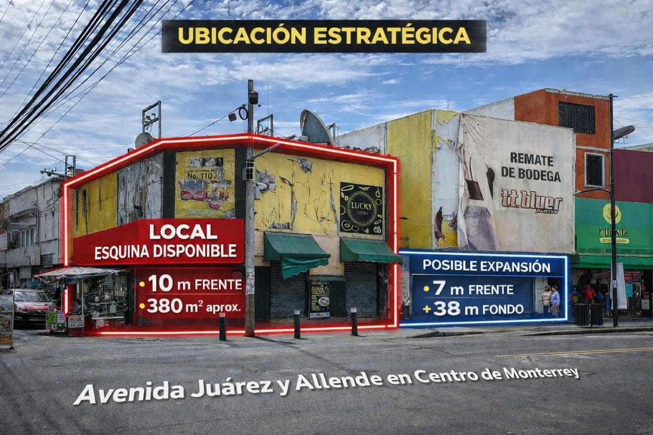 COMMERCIAL SPACE FOR RENT IN DOWNTOWN MONTERREY