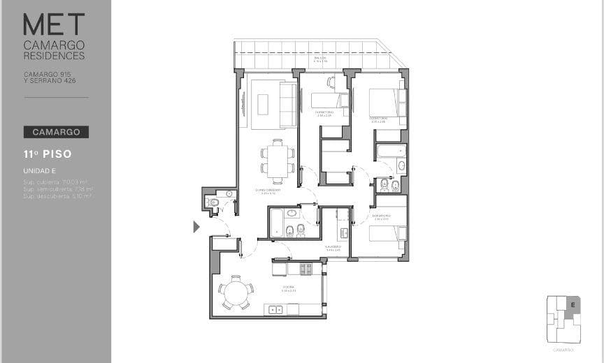4-room apartment in Almagro with a terrace