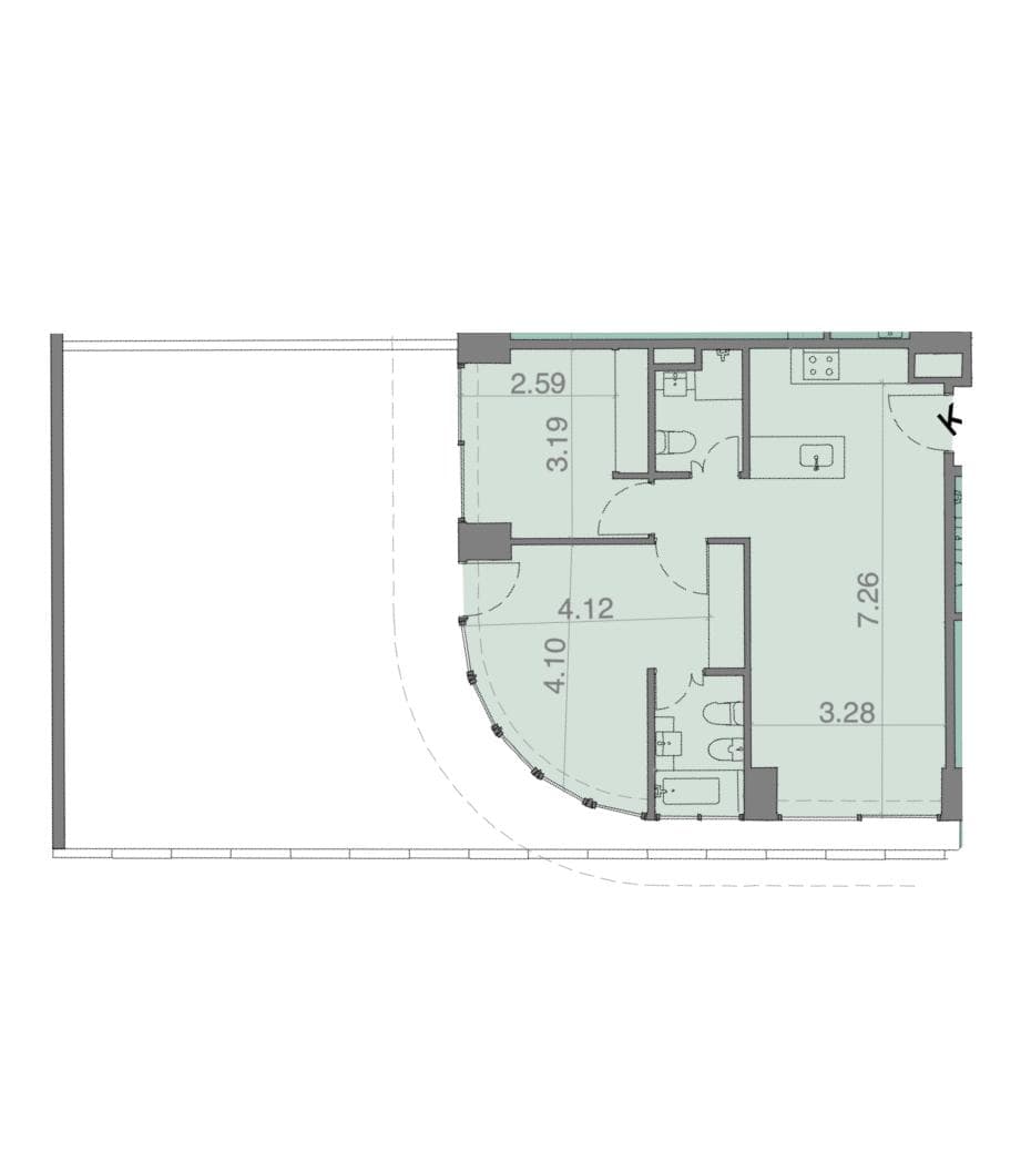 Brand-New 4-Room Apartment for Sale in Barracas