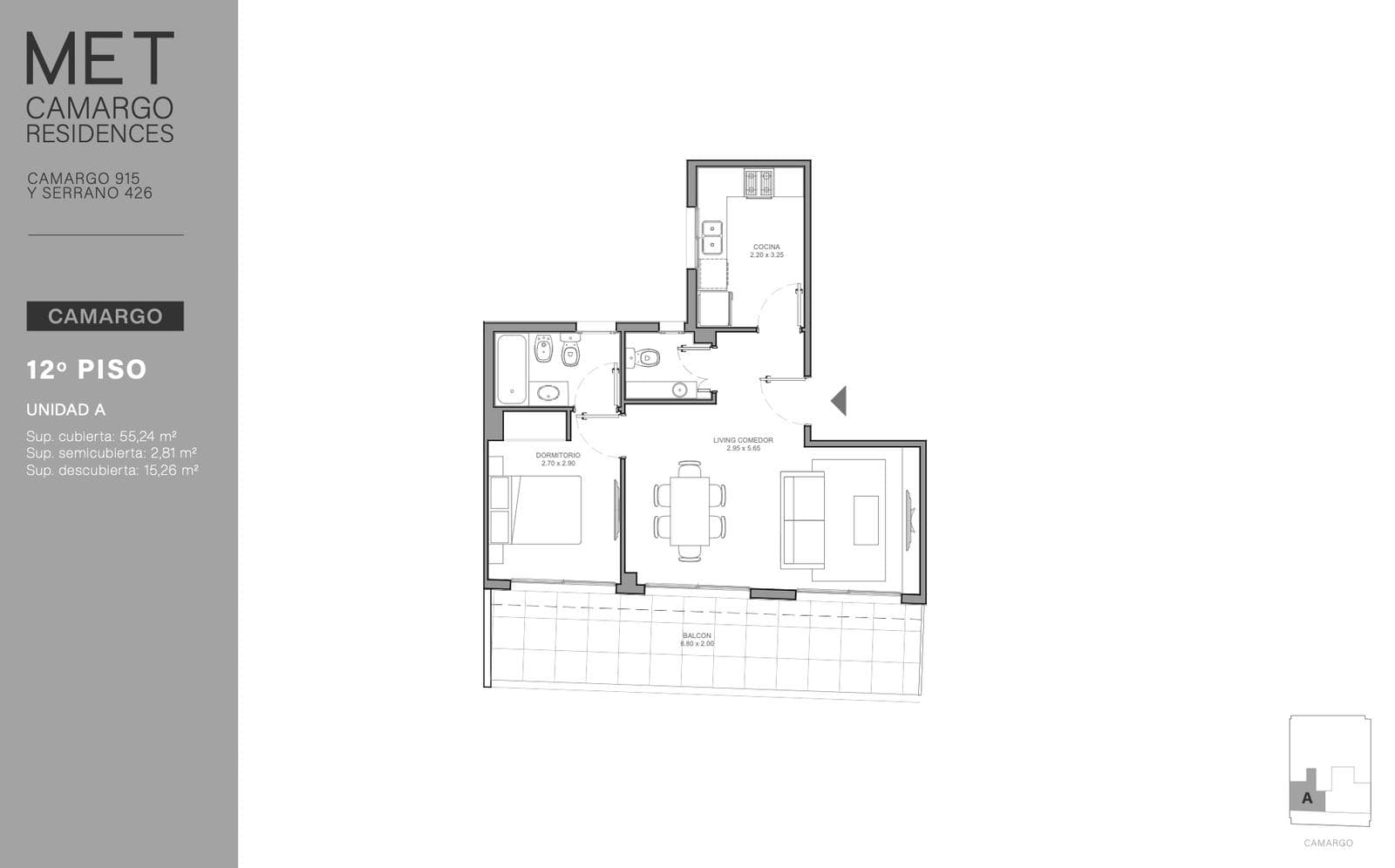 Two-room apartment in Almagro