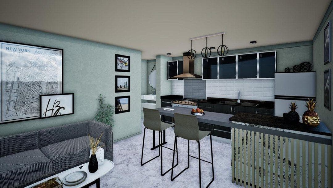 Apartment for Sale (Under Construction), 1 Bedroom, Downtown Luján