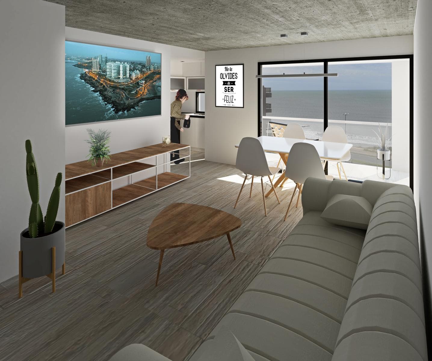 Departamento a metros del Mar en zona Constitución