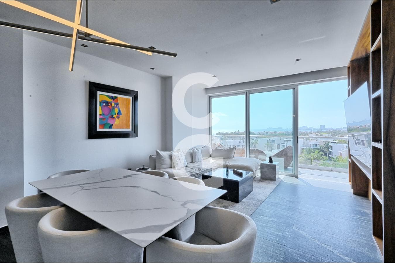 Apartment for Sale in Cancún at Riva Puerto Cancún with Views of the Caribbean Sea and the Mangroves