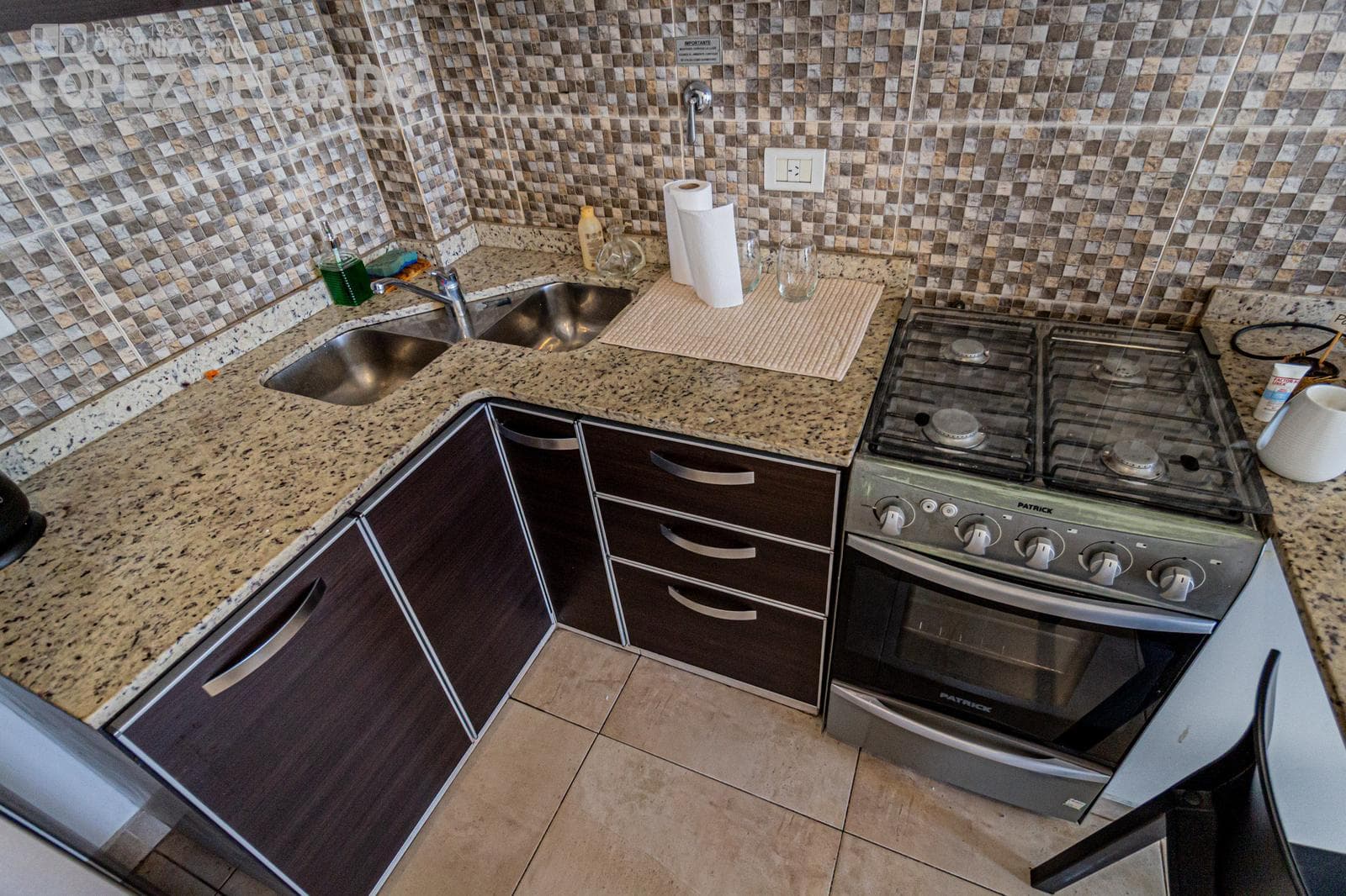 One-bedroom apartment with a balcony facing the rear of the building in Villa Gral. Mitre