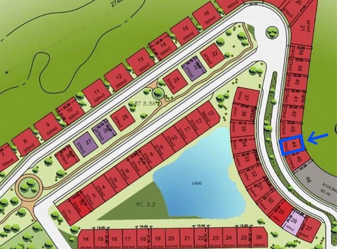 Lot for Sale, 375 m2, in a Country Club, with a view of the El Tinto Golf Course, Cancún
