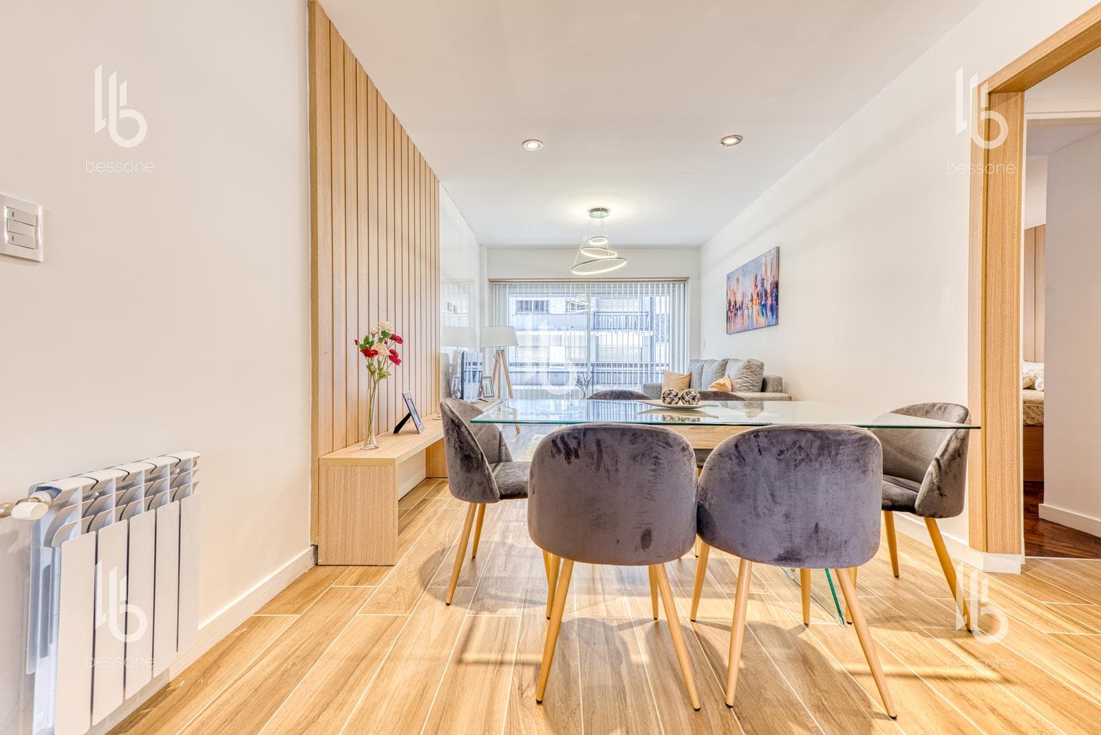 3-Room Apartment with Balcony, Recycled Furniture, Downtown Area