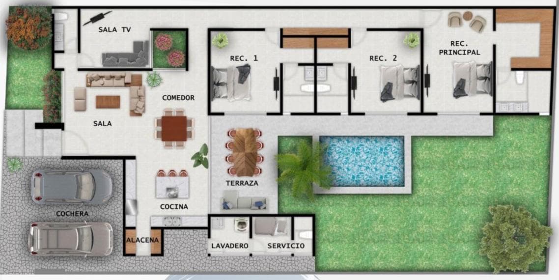 Single-story house for sale in Mérida on a private lot, scheduled for delivery in August 2026