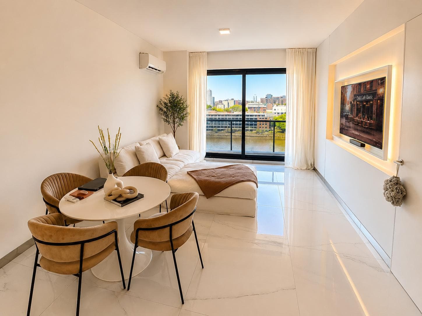 Exclusive 2-Room Rental in Puerto Madero | Unobstructed View of Dique 1 | Premium Amenities.