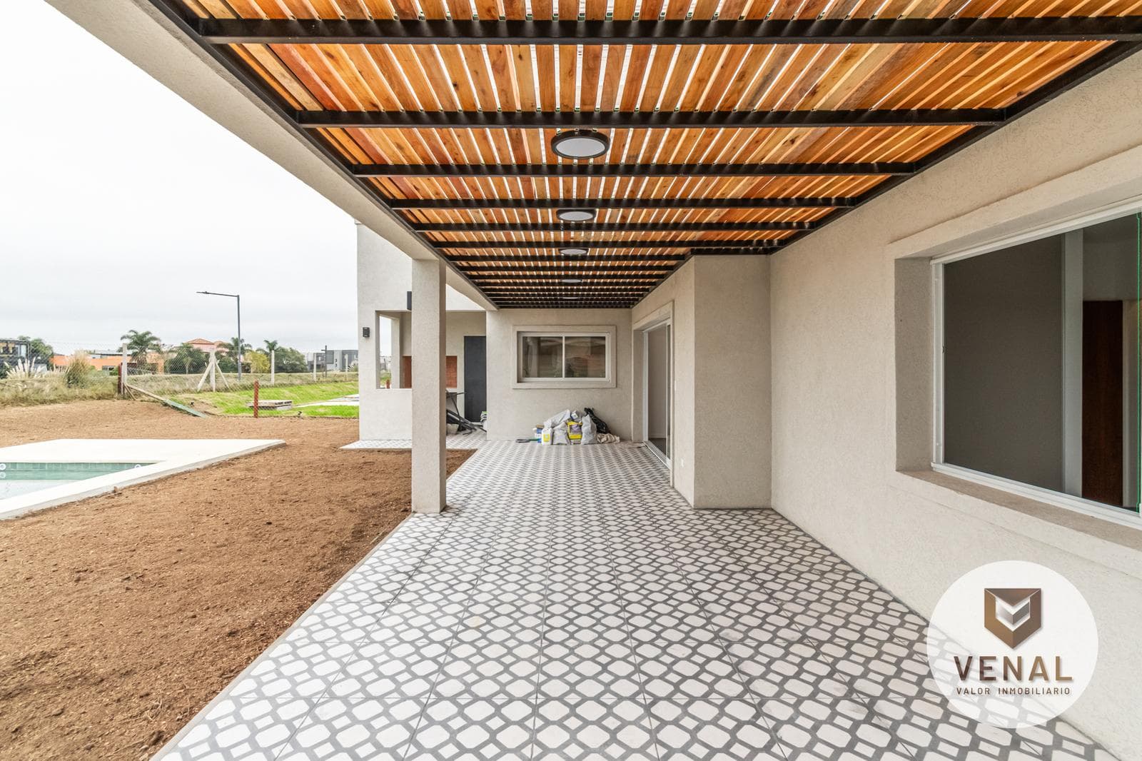 Brand-new house for sale in the Riberas neighborhood of Puertos del Lago, with a pool and a porch, 3 bedrooms, 5 rooms, Pool