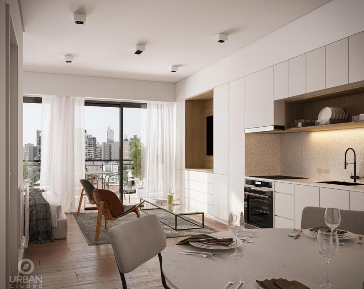 One-room apartment with a balcony in Belgrano