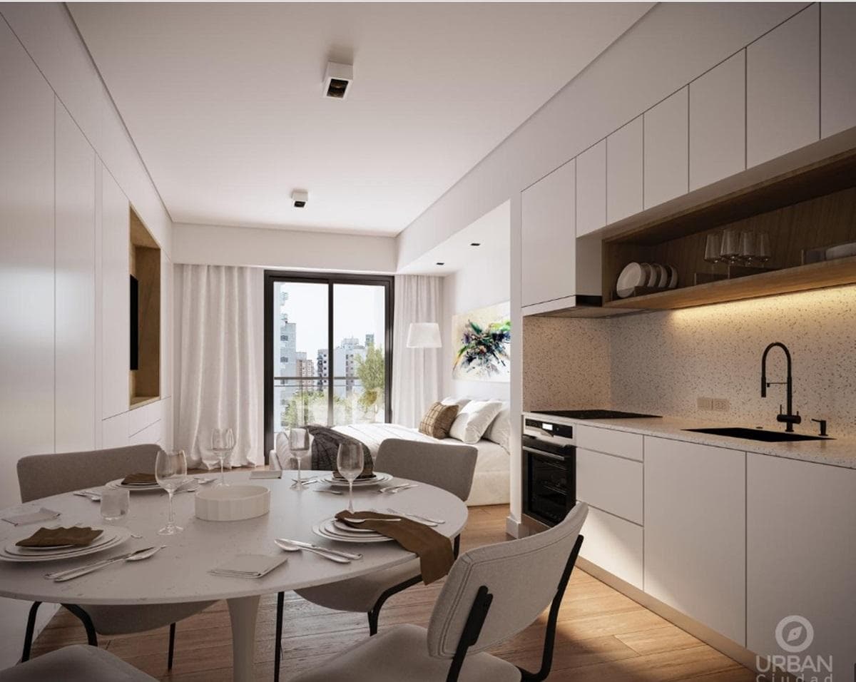 One-room apartment with a balcony in Belgrano