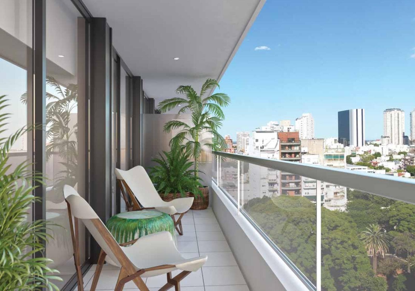 One-room apartment with a front-facing balcony in Nuñez