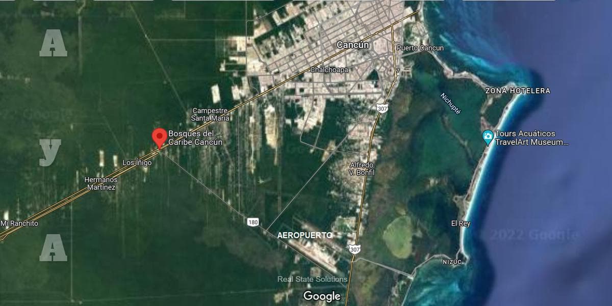 Land for Sale: 4,900 m² on the Cancún-Mérida Highway. Bosques del Caribe, Cancún