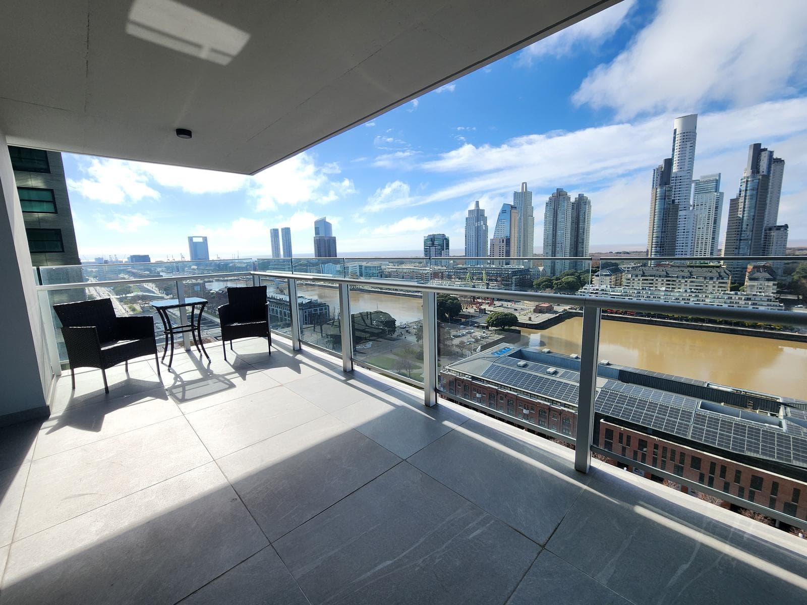 3-Room Apartment for Rent in Puerto Madero, Fully Furnished with Parking Space in the Quartier del Bajo Neighborhood