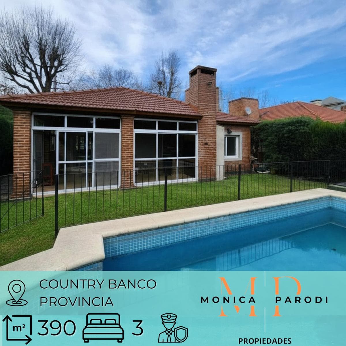 COMPLETELY REMODELED HOUSE FOR SALE IN COUNTRY BANCO PROVINCIA – 4 ROOMS ON A 390 M² LOT