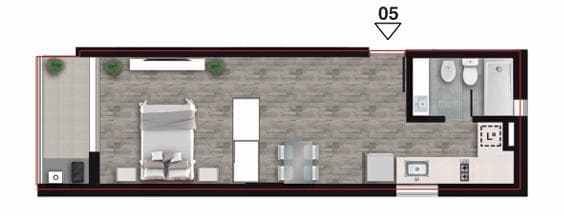 FOR SALE - Studio apartment under construction. Downtown, Rosario.