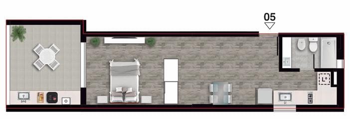 FOR SALE - Studio apartment under construction. Downtown, Rosario.
