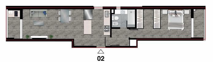 FOR SALE - 1-bedroom apartment under construction. Downtown, Rosario.