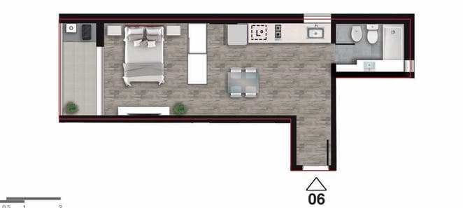 FOR SALE - Studio apartment under construction. Downtown, Rosario.