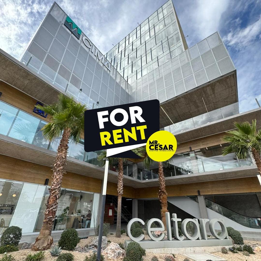 Office spaces for rent in Torre Celtara at the Río Sonora Project, Hermosillo, Sonora.