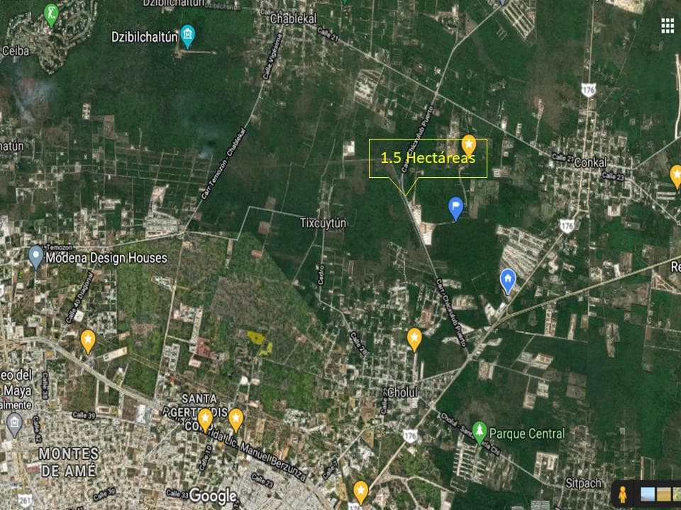 1.5-hectare plot of land next to Vegas del Mayab on the Chicxulub-Puerto Highway