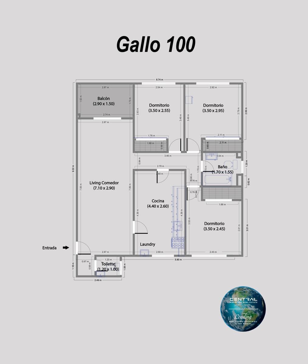 4-room apartment for sale in Almagro with a garage