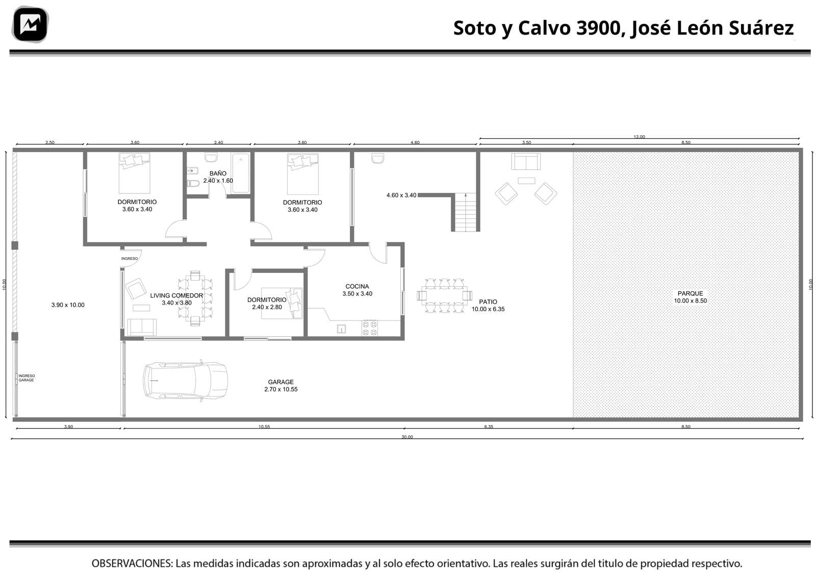 For Sale: 4-room house, 3 bedrooms, patio, terrace, double garage, José León Suárez