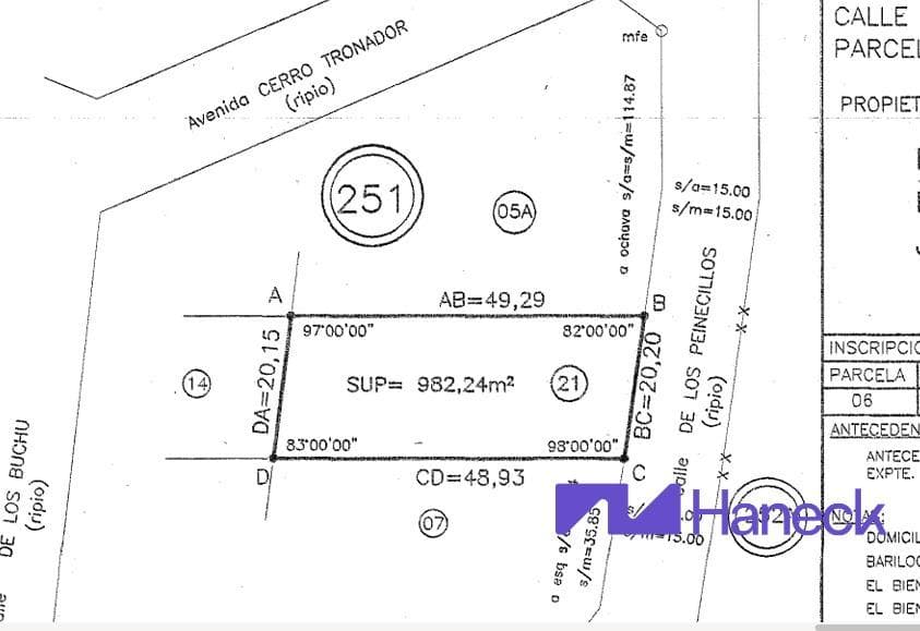 FOR SALE: 500 m² lot, Entre Cerros, Bariloche