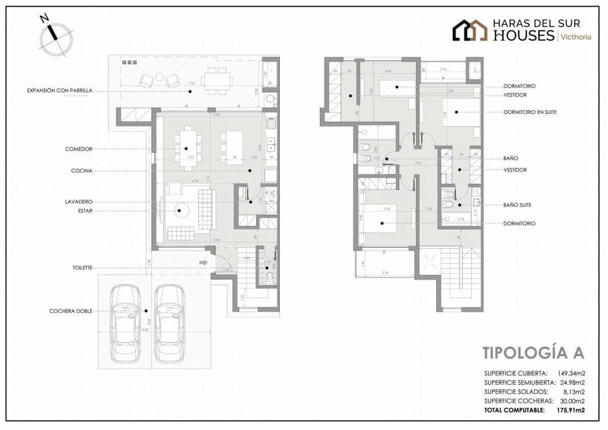 Duplex under construction for sale, 160 m² - 3 bedrooms, Haras del Sur III