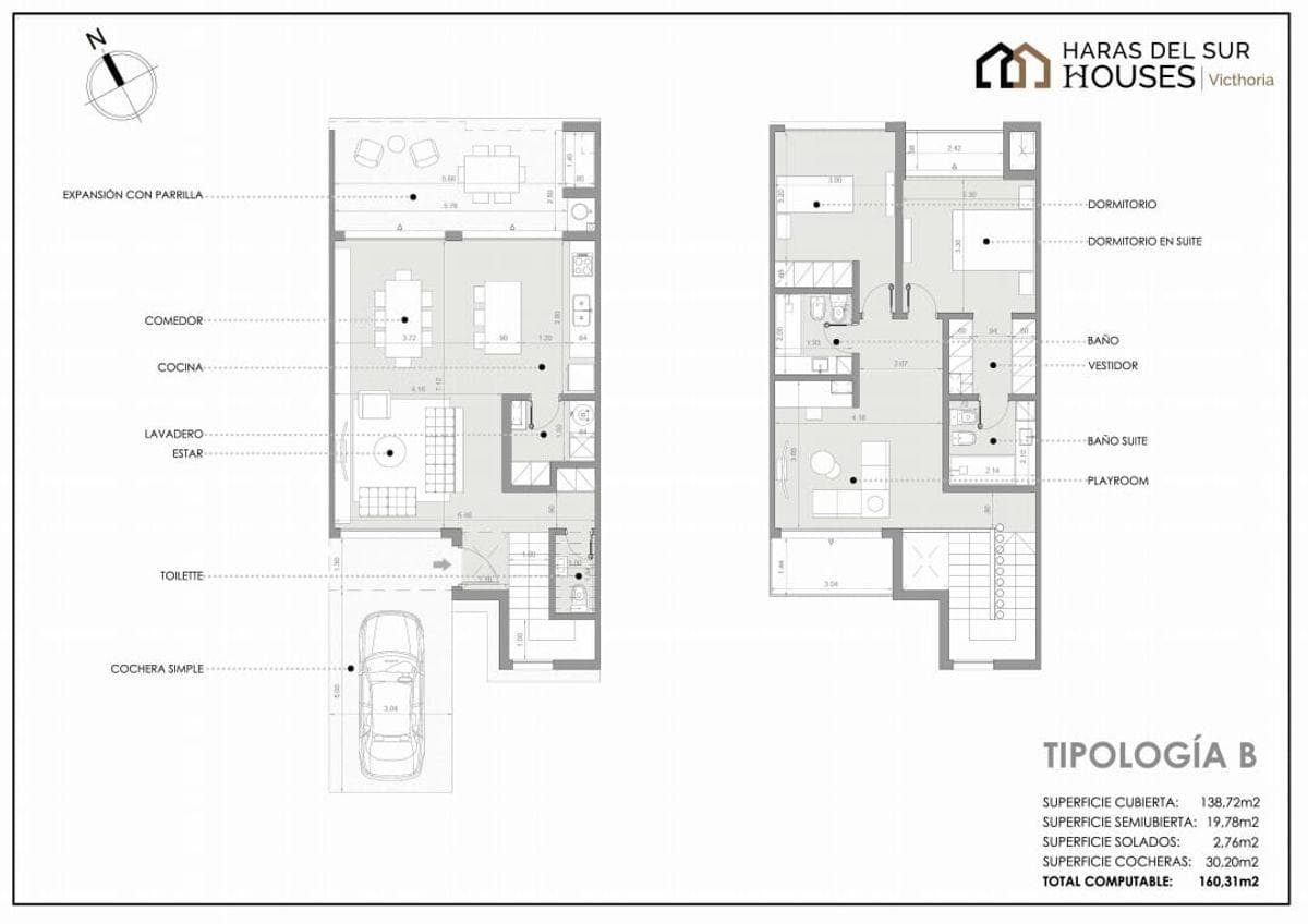 Duplex under construction for sale, 160 m² - 3 bedrooms, Haras del Sur III