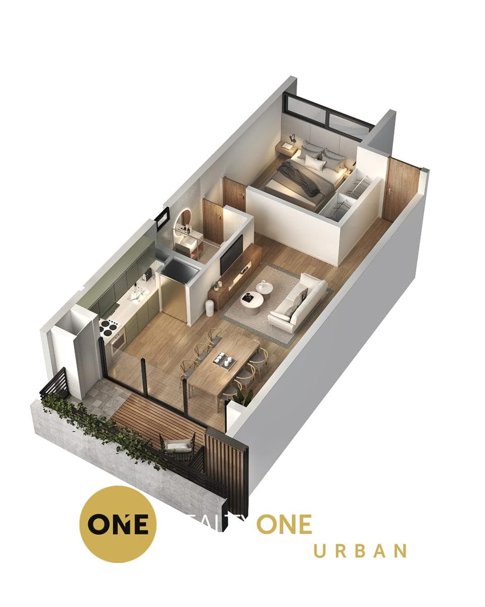 One-bedroom apartments, excellent value for money in terms of construction quality