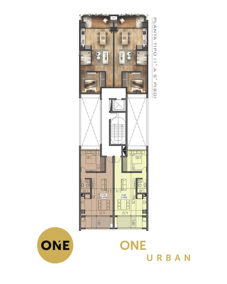 One-bedroom apartments, excellent value for money in terms of construction quality