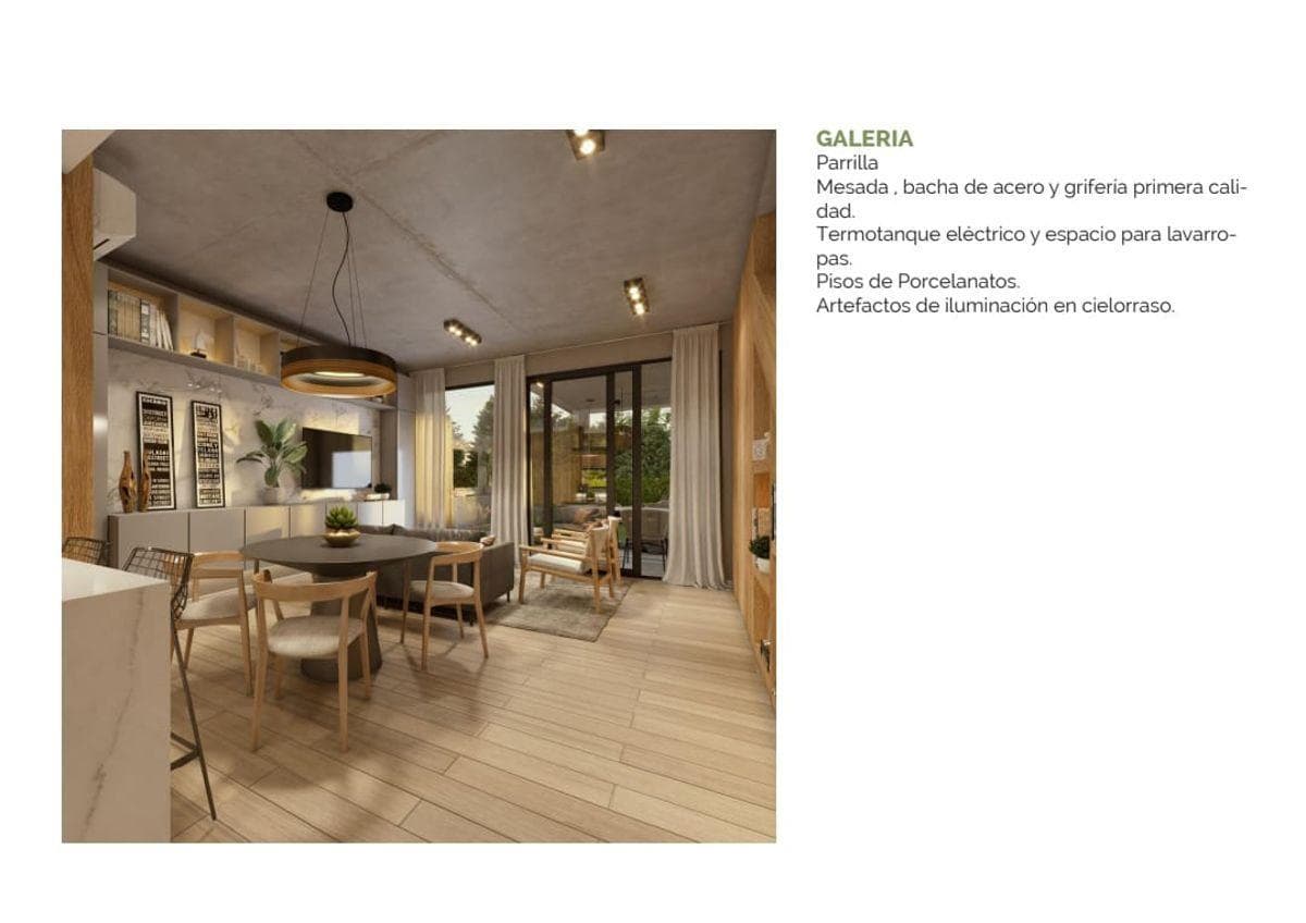 4-room duplex under construction in the Las Casuarinas neighborhood of Haras del Sur III, for sale