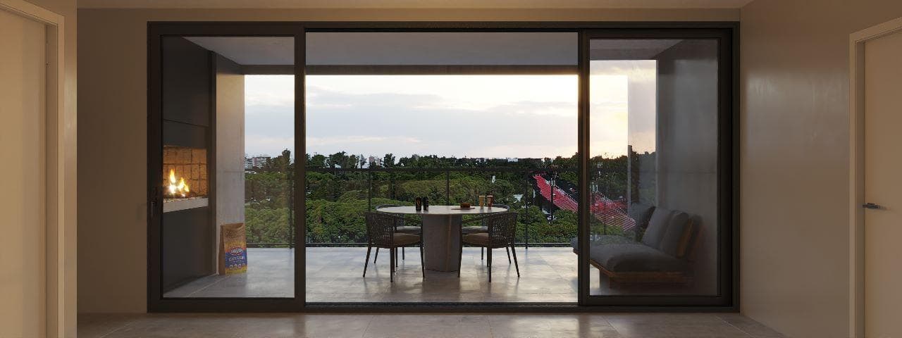 FOR SALE - 2-bedroom apartment under construction with a balcony and barbecue area—Lourdes, Rosario.