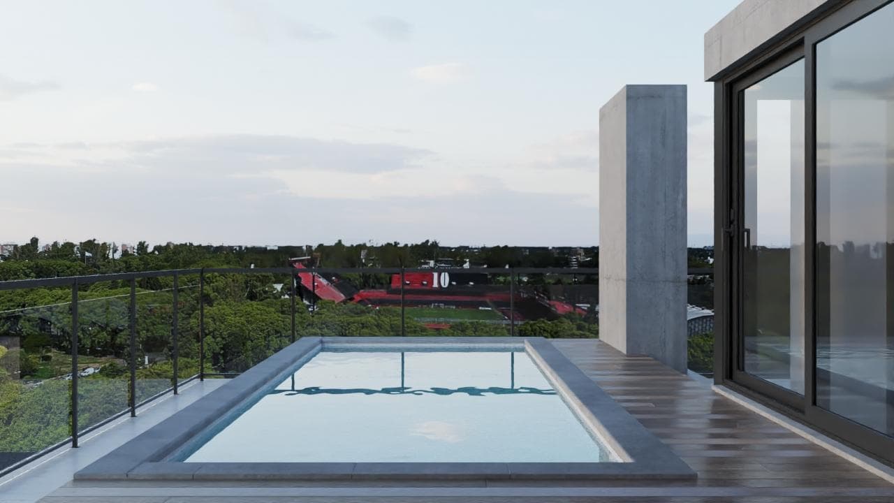 FOR SALE - 2-bedroom apartment under construction with a balcony and barbecue area—Lourdes, Rosario.