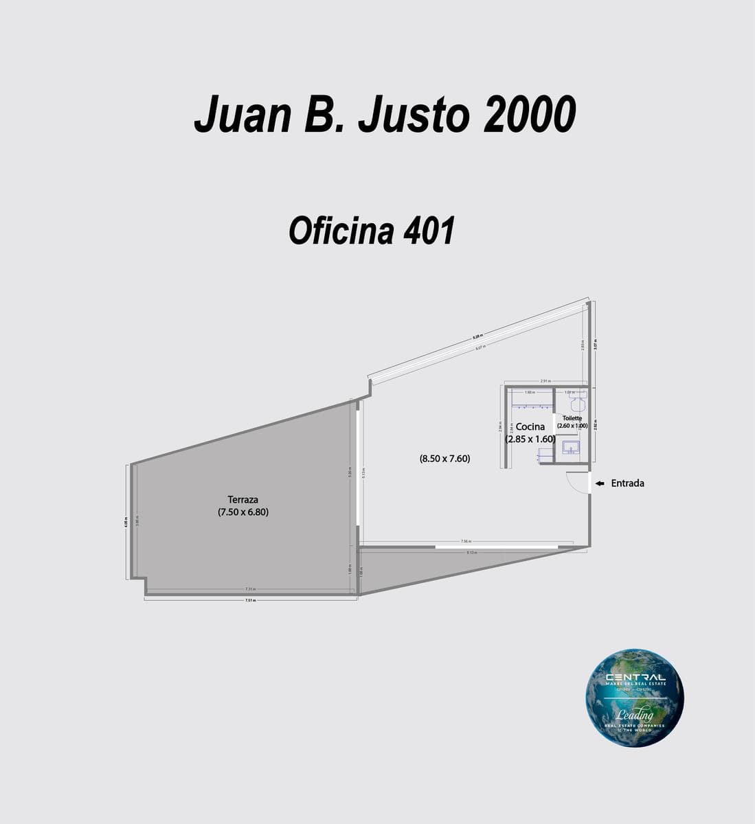 Commercial office for sale with a courtyard and terrace, Villa Crespo Palermo.