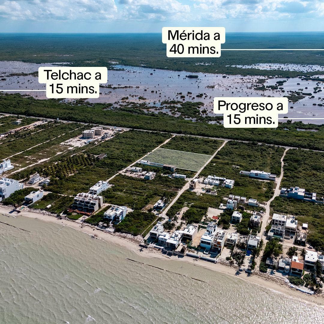 Land for sale in Playa de San Benito, Yucatán, 150 m from the ocean