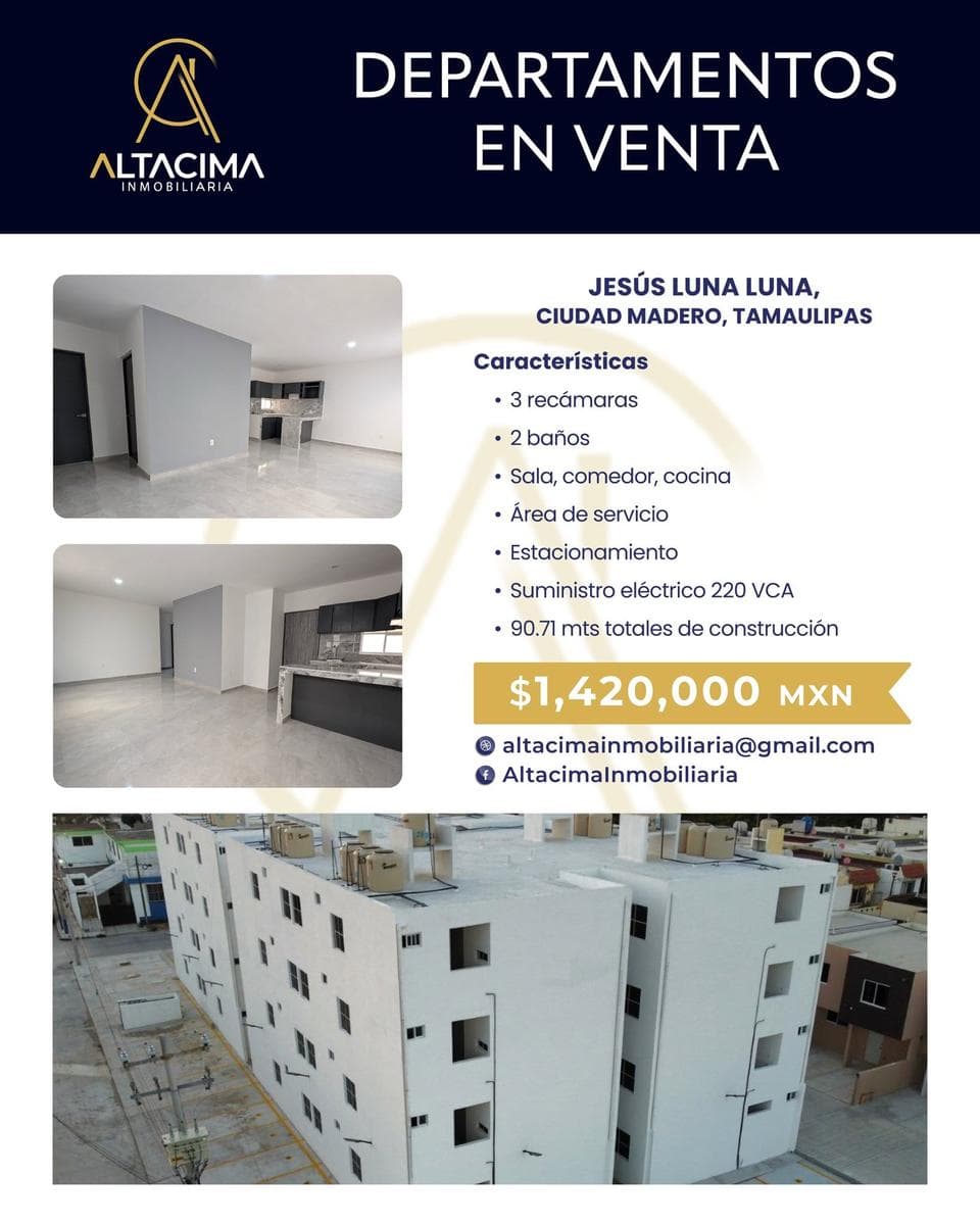 Apartment in Jesús Luna Luna