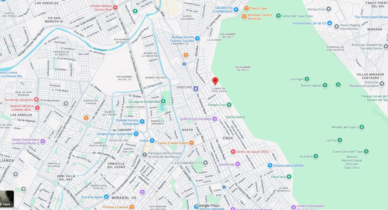 Lot with two street fronts FOR SALE. Lomas de Topo Chico. Monterrey, N.L.