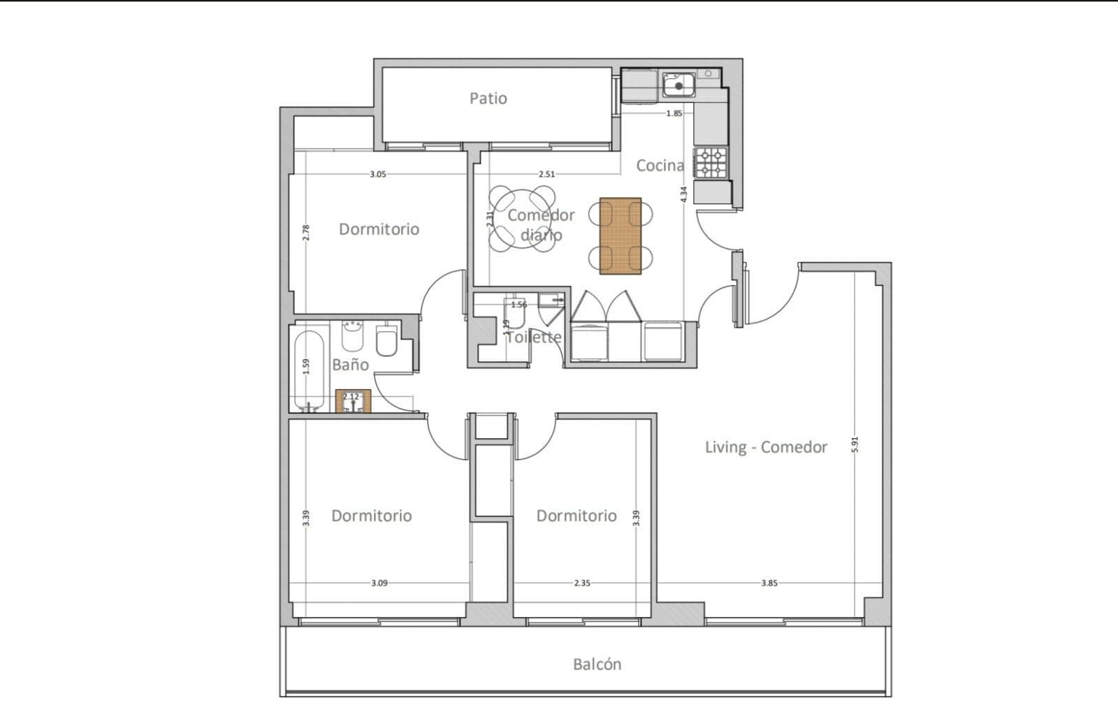 DISPONIBLE EN VENTA 4 AMB.C/BALCÓN CORRIDO Y PATIO A ESTRENAR! 96M2. NUÑEZ