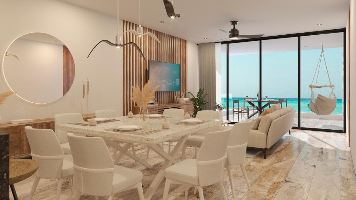 Beachfront Apartments in Chelem with Amenities, Mérida